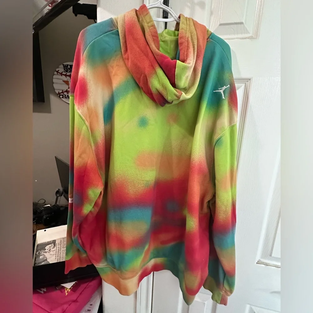 Nike Air Jordan Flight MVP Pullover Hoodie Tie Dye Jumpman Multicolor